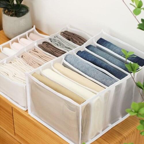 Jeans Underwear Panties Socks Home Separated Storage Box Bra Storage Foldable Drawer Organizer Box Dormitory Closet Organizer