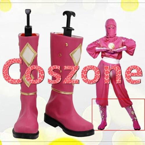 Pink Ninja Cosplay Shoes Boots Halloween Carnival Cosplay Costume Accessories