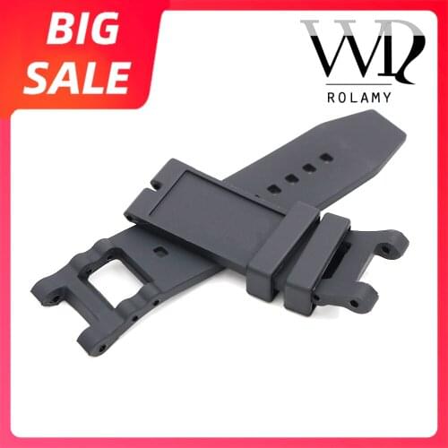 Rolamy 28mm Top Quality Luxury Black Waterproof Rubber Replacement Watch Band Belt Special Popular For Invicta Subaqua Noma 3