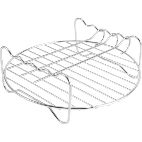 1 Set Air Fryer Rack Accessory Stainless Steel Rack Grill BBQ Rack Double Layer Skewers Baking Tray For Philips Air Fryer