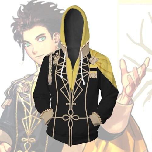 Fire Emblem: ThreeHouses Hoodie Cosplay Costume 3D Print Zipper Hoodie Jacket Coat Sweatshirt Tracksuits