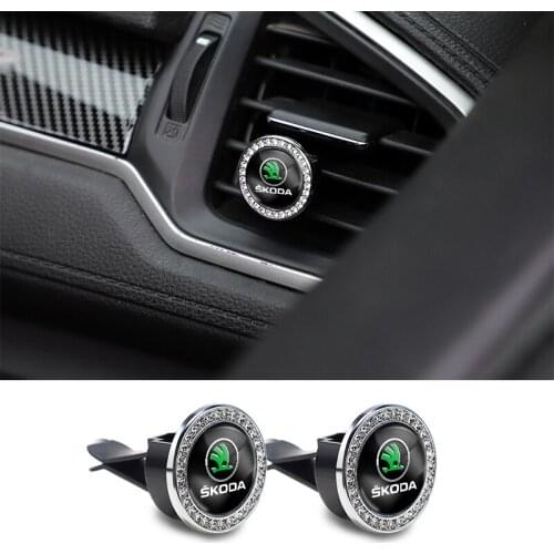 Car Air Condition Vent Aromatherapy Clip Interior Accessories For Skoda Octavia Fabia Rapid Superb Kodiaq VisionS Karoq Kamiq