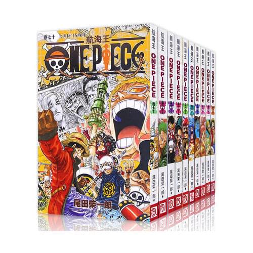 10 Books ONE PIECE Vol.61 62 63 64 65 66 67 68 69 70 Japan Graphic Novel Manga Comic 10 Books Set China Chinese Edition New