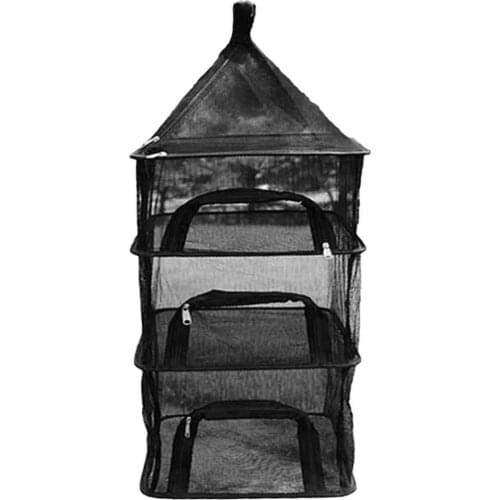 4 Layers Fish Mesh Hanging Drying Net Outdoor Food Herbs Buds Dehydrator Durable Folding Fish Vegetable Dryer Net Drying Rack