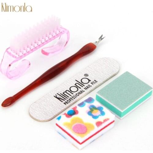 5Pcs/set Mini Nail Art Tools Set Colorful Sponge Sanding Buffer Nail Brush Dead Skin Cuticle Remover Trimmer For Manicure Care