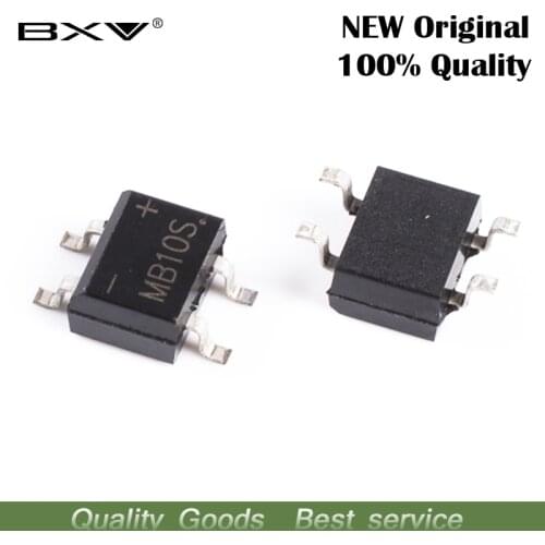 50PCS MB10S SOP-4 1000V 0.5A bridge rectifier SMD