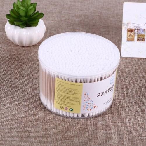 500Pcs Disposable Cotton Swabs Double Heads Makeup Cotton Swab Soft Cotton Buds Cotton Swabs Sticks Nose Ears Cleaning Tools