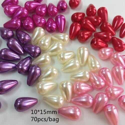 ABS heteromorphism Colorful pearl drops Beads For Jewelry Making DIY Craft Accessories Beads Fit Jewelry Handmade 10*15mm