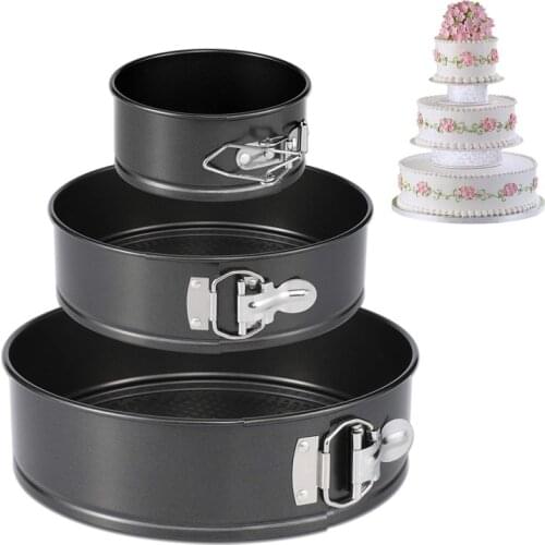 4/7/9 inch round pizza cake non-stick baking pan with loose ends and carbon steel baking pan mold