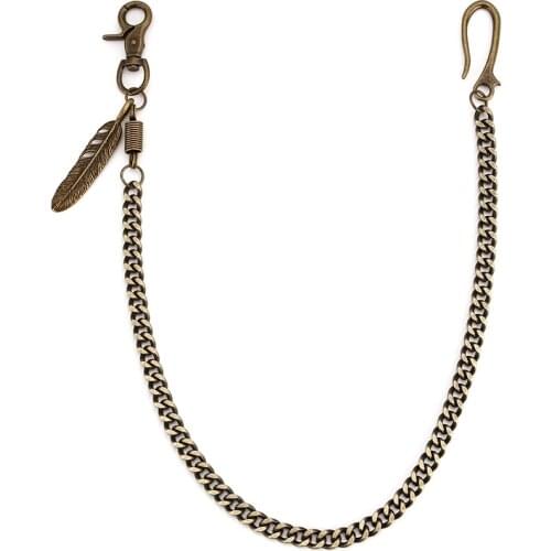 Punk Rock Mens Bronze Wallet Chains Metal Punk Hip-hop Trendy Waist Chain Male Pants Chain Hot Men woman Jeans Belt Chain DR69