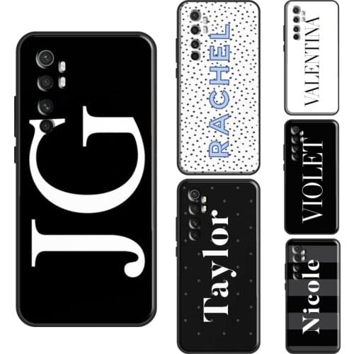 Personalized Name Custom Monogram Case For POCO M3 Pro F2 F3 X3 Cover Bag For Xiaomi Mi 11 Pro 10T Mi 11 Ultra Note 10 Lite