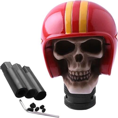 Skull Style Car SUV Red Manual Hand Bar Gear Knob Stick Shift Lever Shifter
