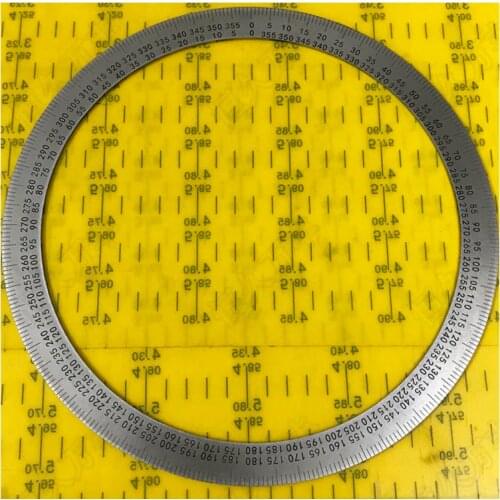 Diameter:260mm Inner d:90mm Thickness:1mm 360 Degree Dial Plate Stainless Steel Disc