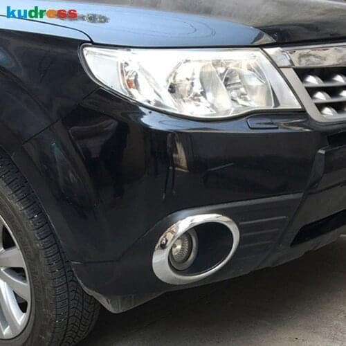 For Subaru Forester 2009 2010 2011 2012 ABS Chrome Front Fog light Lamp Cover Trim Foglight Lamp Shade Frame Foglight Bezel
