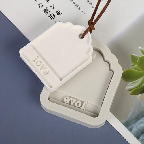 Love Tag Aromatherapy Plaster Candle Mold DIY Epoxy Resin Tool Auto Listed Decoration Ornaments