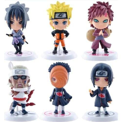 Uzumaki Naruto Shippuden Anime Action Figure Hatake Kakashi 19 Q Version Model Naruto Statue Collectible Toy Figma Gifts