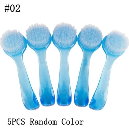 Hot 5PCS/Set Nail Brush Nail Cleaning Remove Dust Powder Plastic Cleaner For Acrylic UV Gel Nails Art Manicure Care Accessory