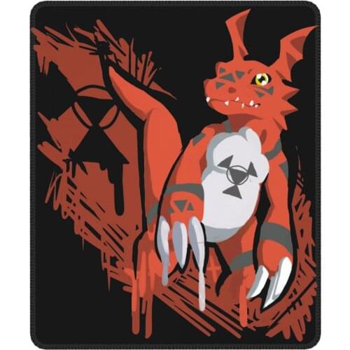 Guilmon Gaming Mouse Pad Digimon Nostalgic Anime Lockedge Desk Mat Pads Natural Rubber Gamer Computer Laptop Pad