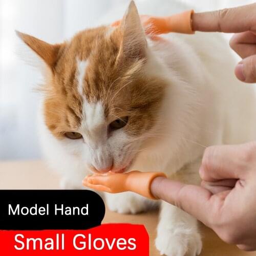Cat Supplies Interactive Toys Finger Sets of Funny Hand Massage Fingers Gloves Pet Supplie for Kitten Small Open Palm Hand model