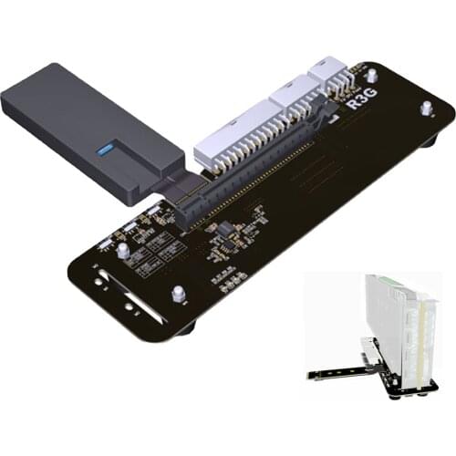 M.2 key M NVMe External Graphics Card Stand Bracket with PCIe3.0 x4 Riser Cable 25cm 32Gbs For ITX STX NUC VEGA64 GTX1080ti