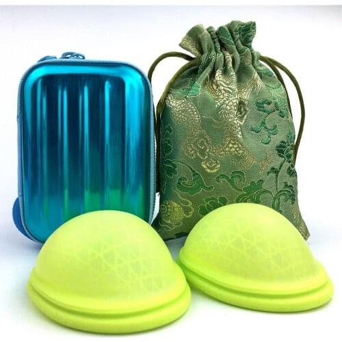 Menstrual Disc with Flat-fit Design Extra-Thin Sterilizing Reusable Medical Silicone Menstrual cup Tampon Or Pads Alternative