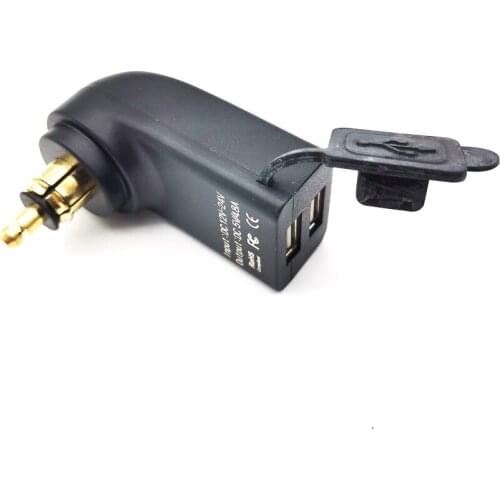 Motorcycle Dual USB 4.8A Charger Adapter Waterproof For BMW Din Hella Plug
