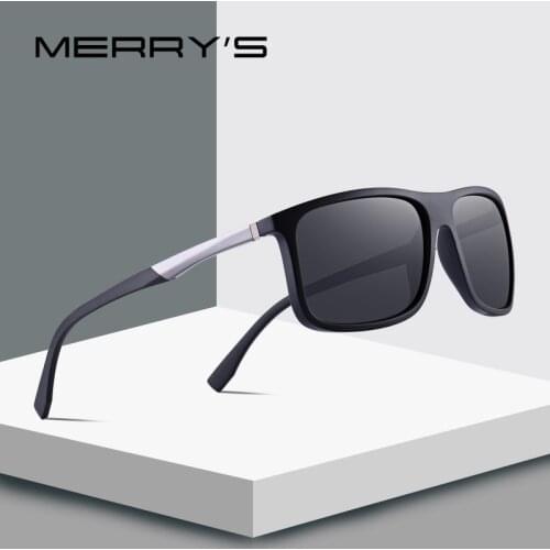 MERRYS DESIGN Men Polarized Square Sunglasses Outdoor Sports Male Eyewear Aviation Aluminum Legs UV400 Protection S'8132