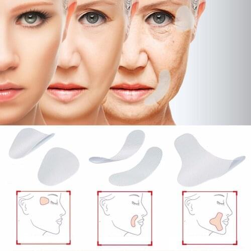 12/27/24pcs Thin Face Stickers EVA Anti-Wrinkle Anti-Aging Sagging Patches Forehead Lines Neck Chin Lifting Tapes V Face Shaper