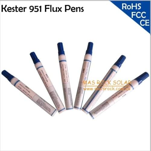 No-clear 10ml 951 Kaster Flux Pen for Soldering Solar Cells, 10ml Solar Cells Soldering Flux Pen, DIY Solar Panel Flux Pens