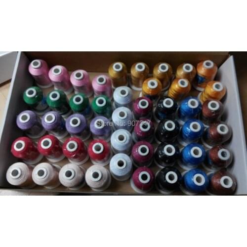 Free shipping polyester embroidery machine threads in 12 assorted colors * 4 cones/color total 48 cones