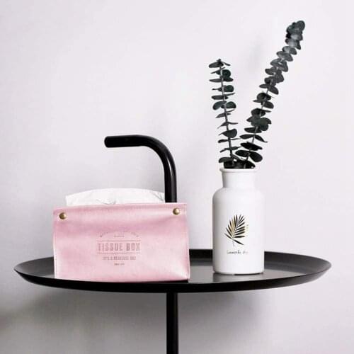 Nordic Style Tissue Box for Home Living Room Kitchen PU Leather Tissue Box 2 Pieces Tissue Box Bag