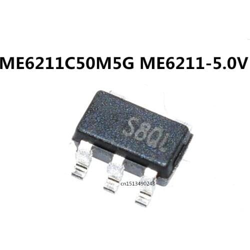 Original new 20pcs/ ME6211C50M5G ME6211-5.0V SOT23-5 5V
