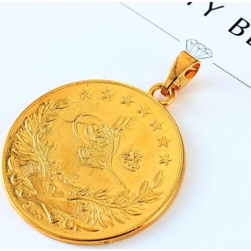 3 Size Gold Color Muslim Islamic Allah Middle East Turkey Oman Arab Necklace pendant