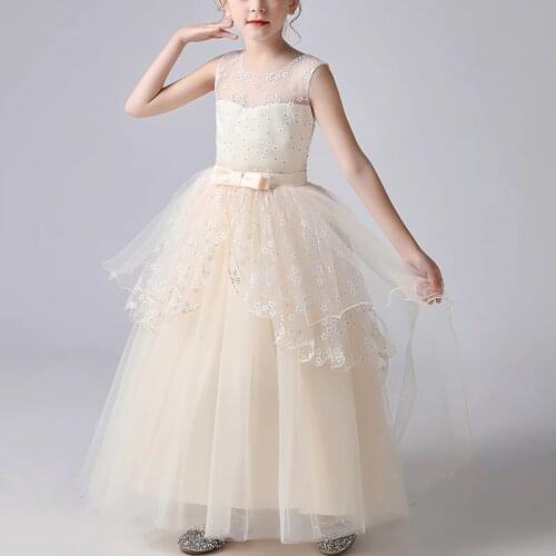 Girls Dresses Flower Gown Princess Wedding Party Evening Summer Children Clothes Tutu Dress