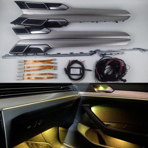 Car dashboard instrument panel neon light door interior trim strips interior LED atmosphere light For VW MQB Passat B8 2017-2020