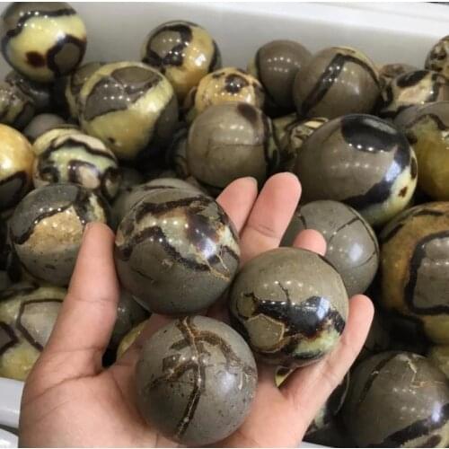 Natural septarian sphere septarium Natural Dragon Stone Septarium Fossil Crystal Sphere Ball Healing Free shipping 1pc