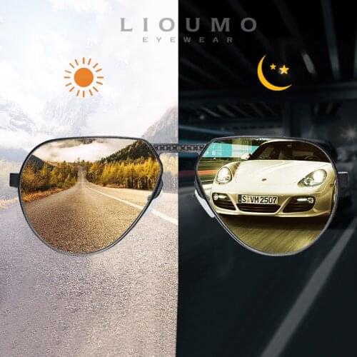 LIOUMO High Quality Sunglasses For Men Women Photochromic Polarized Driving Glasses Chameleon Lens UV400 gafas de sol hombre