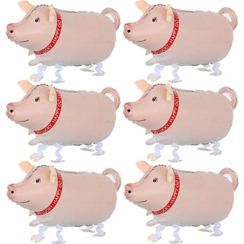 Farm Animal Supplies Animals Balloons Small Pink Pig Walking Helium Ballon Birthday Kid Party Decoration Children Boy Favor Gift