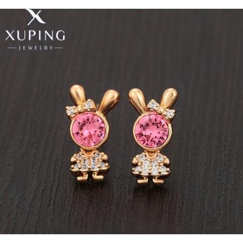 Xuping Jewelry Elegant New Arrivals Rabbit Studs Earrings Crystals for Girl Children Gifts A00713951