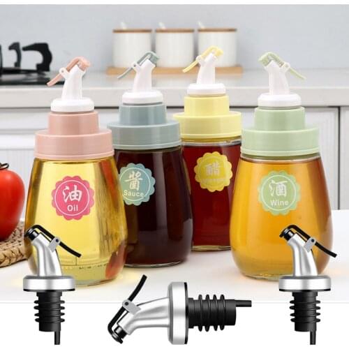 Oil bottle mouth oil bottle stopper kitchen press type oil guide nozzle pour nozzle oil bottle cap soy sauce bottle stopper