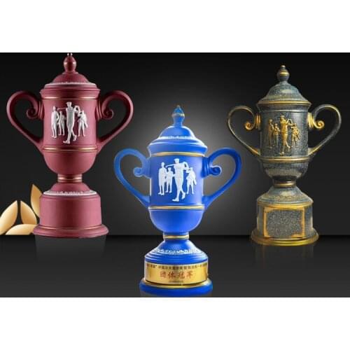 2019 the latest all new style top quality golf trophy Golf Cup Luxury Resin Golf Customized Crystal Cup free shipping