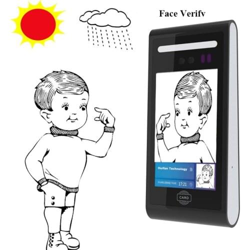 5Inch Wifi Android Outdoor Dynamic Face Time Attendance Door Lock Access Control Cloud Supported Free Software IC Card Reader