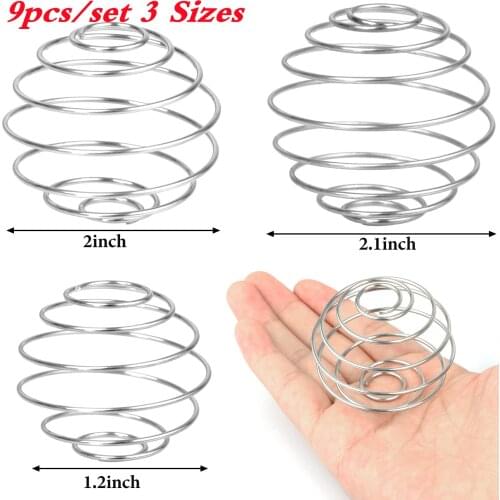 9pc Protein Shake Mixer Stirring Balls Gym Fitness Stainless Steel Whisk Ball Mixed Shaker Blender Whisk Balls