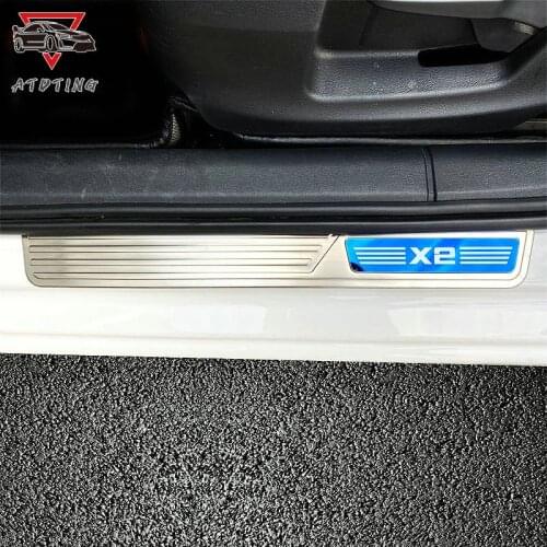 Car Accessory For BMW X2 2017 2018 2019 2020 Door Sill Scuff Plate Guard Stainless Door Sills Pedal Protector Car styling