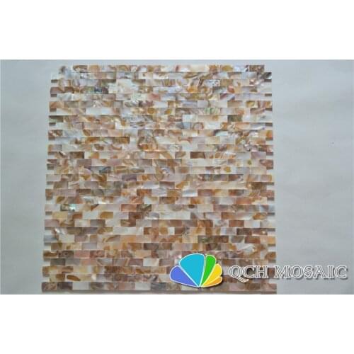 Seamless mother of pearl mosaic tile for house decoration wall tile natural color 11 square feet/lot brick pattern qch56