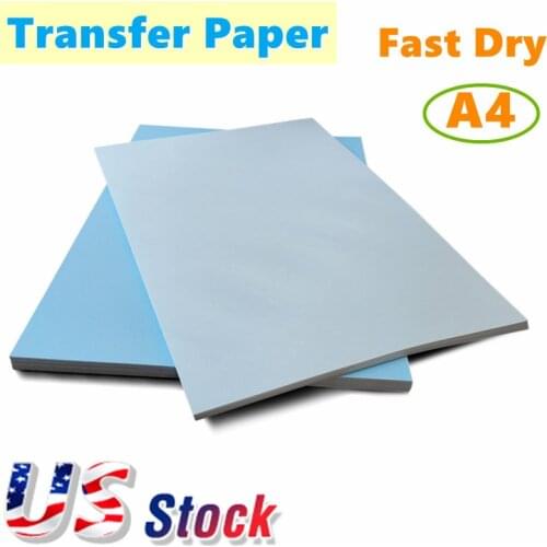 US Stock 100g A4 Fast Dry Dye Sublimation Heat Press Transfer Paper 8.3" x 11.7" 100sheets
