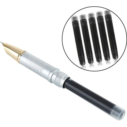 B2RD 5Pcs JinHao Ink Cartridges Fountain Pen Refill in Black/Blue Writing Tool