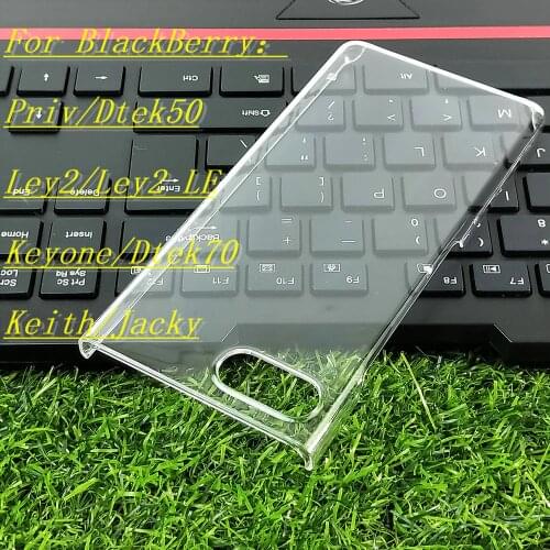 For BlackBerry Key2 Key2LE Priv Keyone Dtek50/70 Jacky Heith Phone Case Crystal Invisible Hard PC Cover Clear Protect Back Shell
