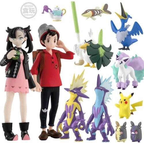 Genuine Pokemon SCALE WORLD Galar Region 2 Ash Ketchum Max Marnie Anime Action Figure Model Toys Gift for Children