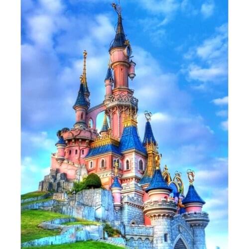 GATYZTORY DIY Painting By Number Castle Drawing On Canvas Pictures By Numbers Kits Hand Painted Paintings Home Decor Gift